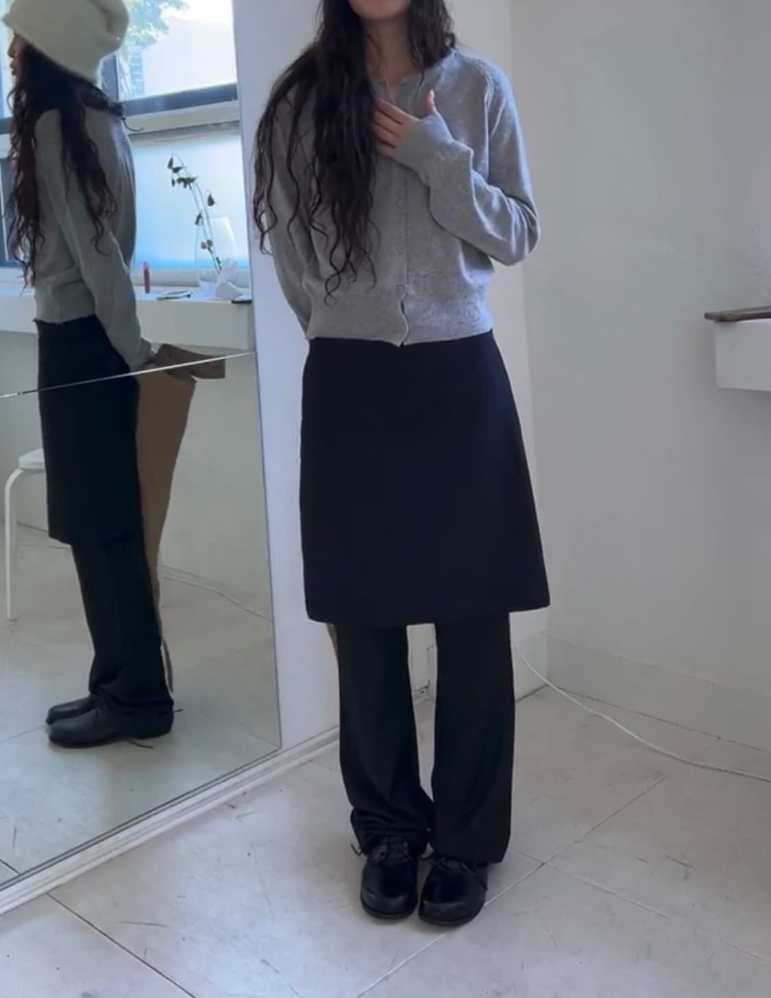 샵페어리classic layered skirt+pants 레이어드치마바지 상품이미지2