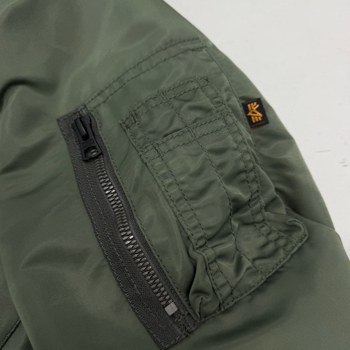 알파인더스트리 제팬 ma-1 항공 자켓 카키 상품이미지4