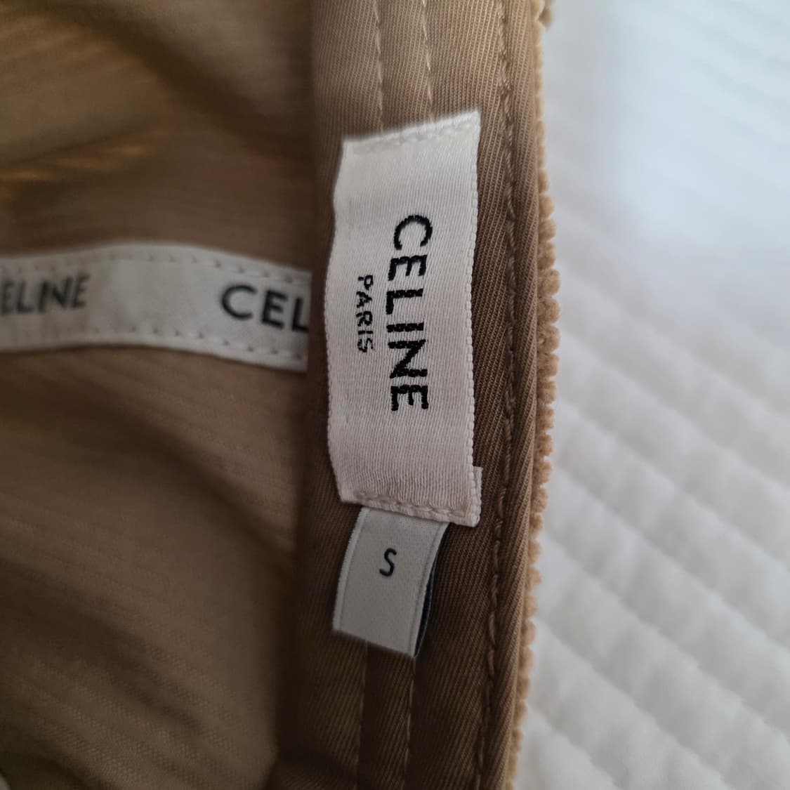 정품 셀린느 트리오페 코듀로이 볼캡 브라운 상품이미지4