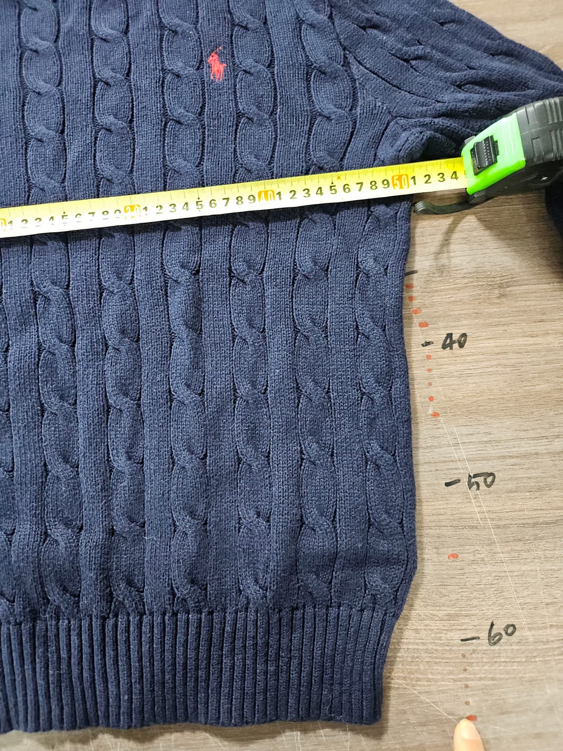 폴로 랄프로렌 네이비 꽈배기 니트  S  남여가능 상품이미지5