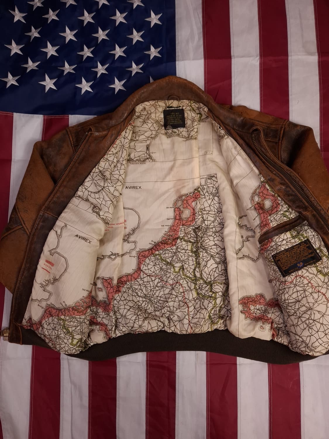 오리지날 80's 국내산 아비렉스 미공군 A-2 리얼레더 항공점퍼 상품이미지7