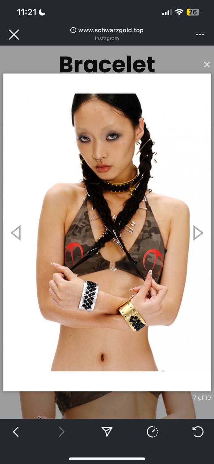 schwarzgold leather bracelet 상품이미지1