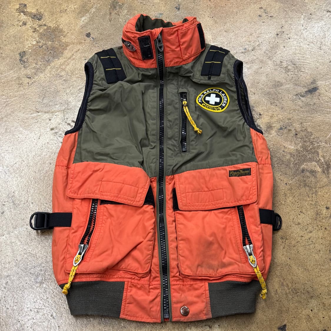 [정품/XS] 폴로 랄프로렌 마운틴 베스트 카키 오렌지 b18 상품이미지2
