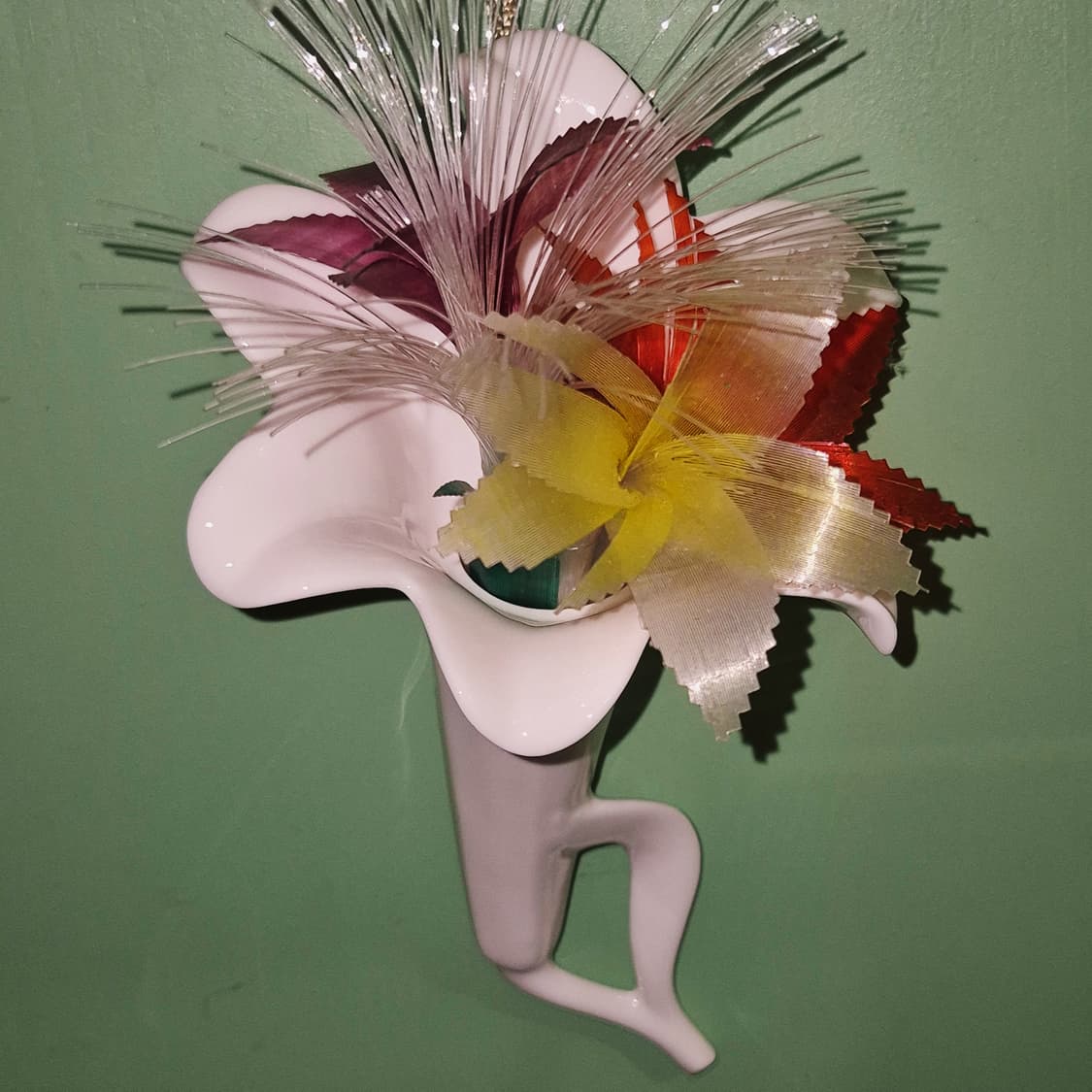 80s 나루미 본차이나 백합 벽걸이 꽃병 상품이미지6