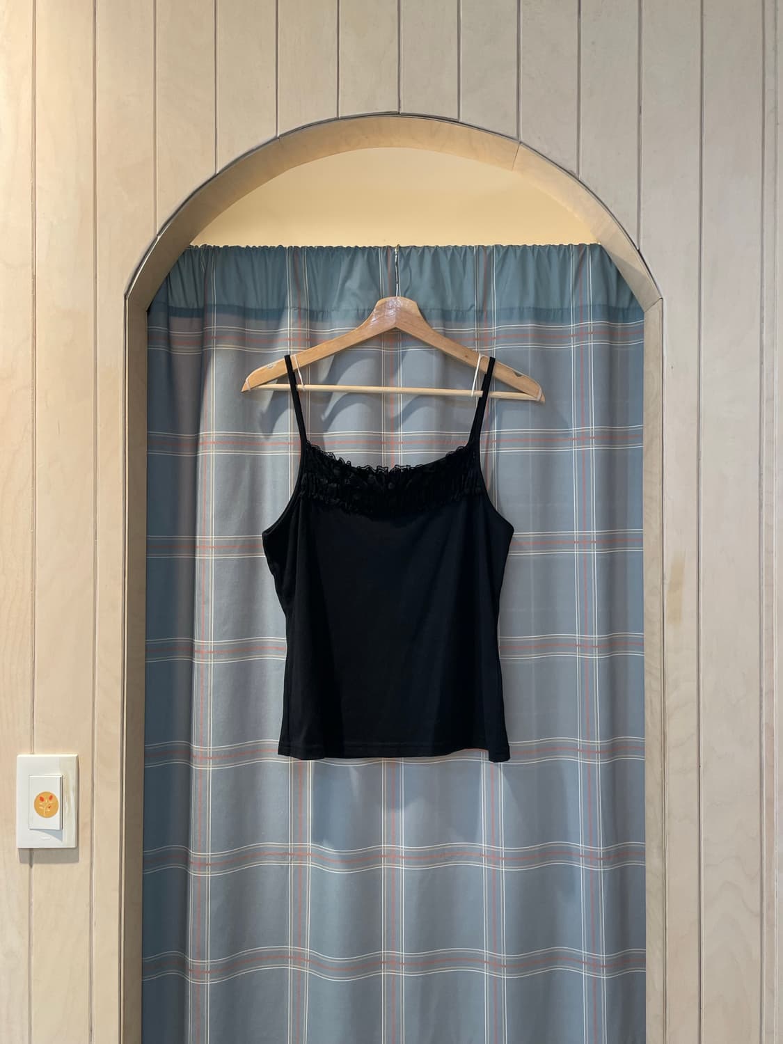 일본빈티지 블랙 레이스나시 상품이미지2