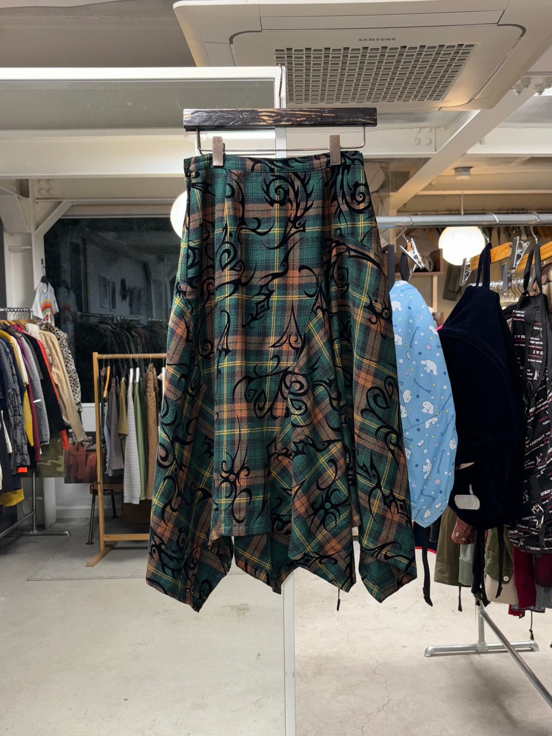 Ba-tsu 트라이벌 체크 스커트 상품이미지4