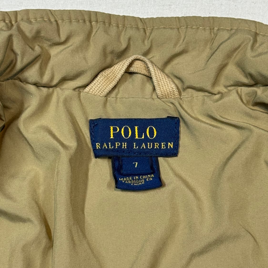 7T) 폴로 랄프로렌 퀼팅 자켓 카키색 아동용 상품이미지7