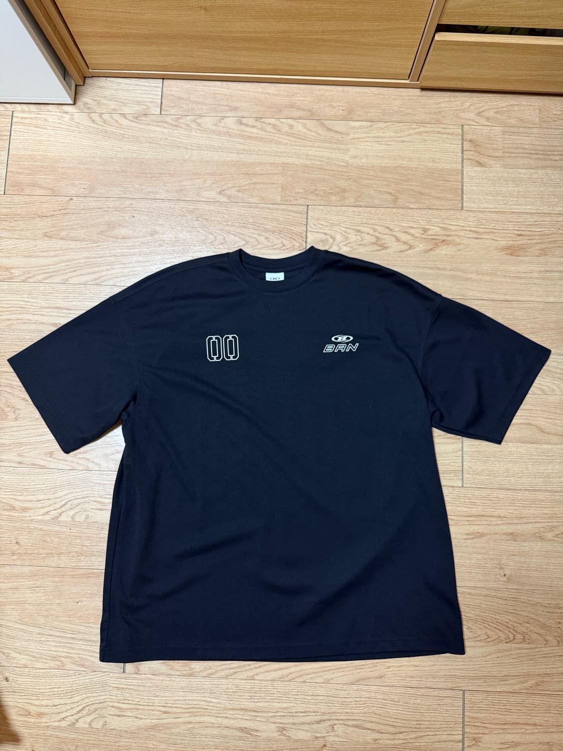 (1 size) 본투윈 오버핏 메쉬 티셔츠 블랙 상품이미지1