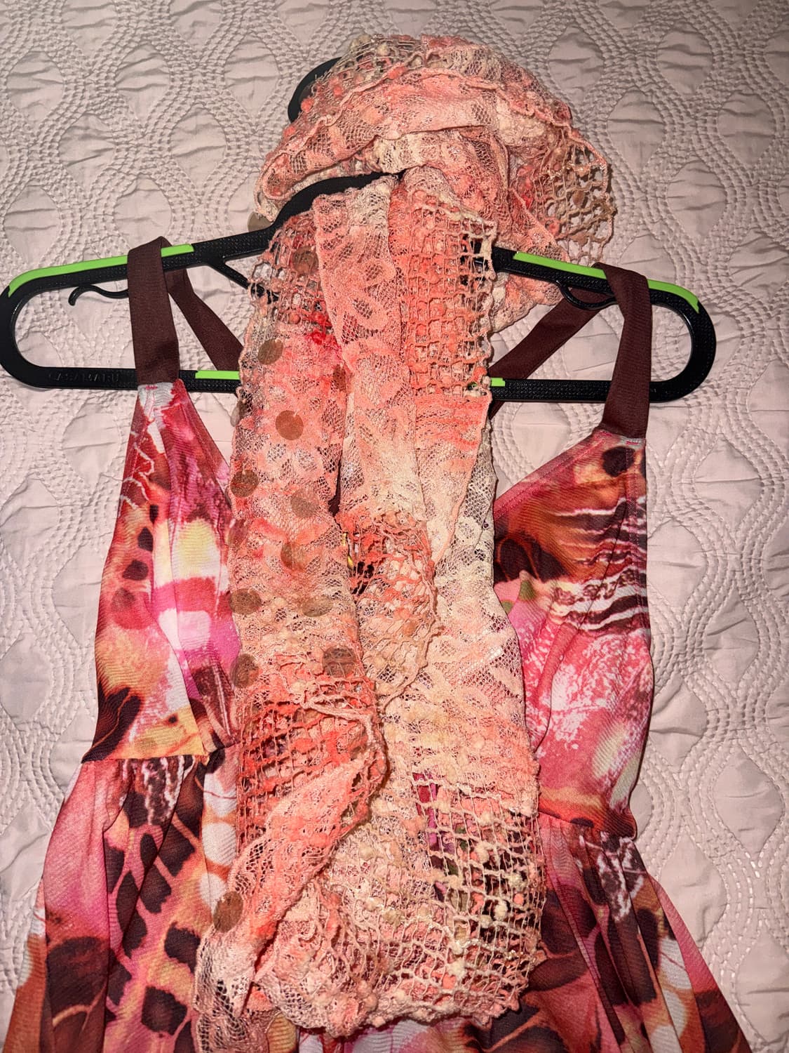 y2k 갸루 탑+스카프 세트 상품이미지4