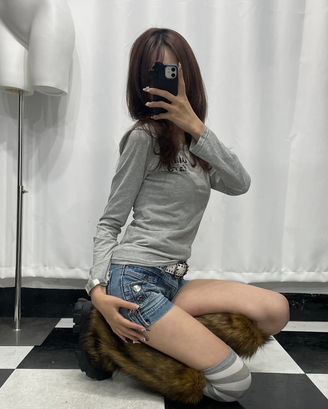 🎸그레이 프린팅 롱슬리브🎸 상품이미지5