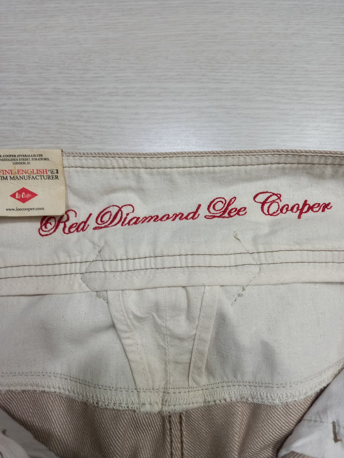 29 새상품 Lee Cooper 하이웨이스트 슬림일자진 베이지29-533 상품이미지7
