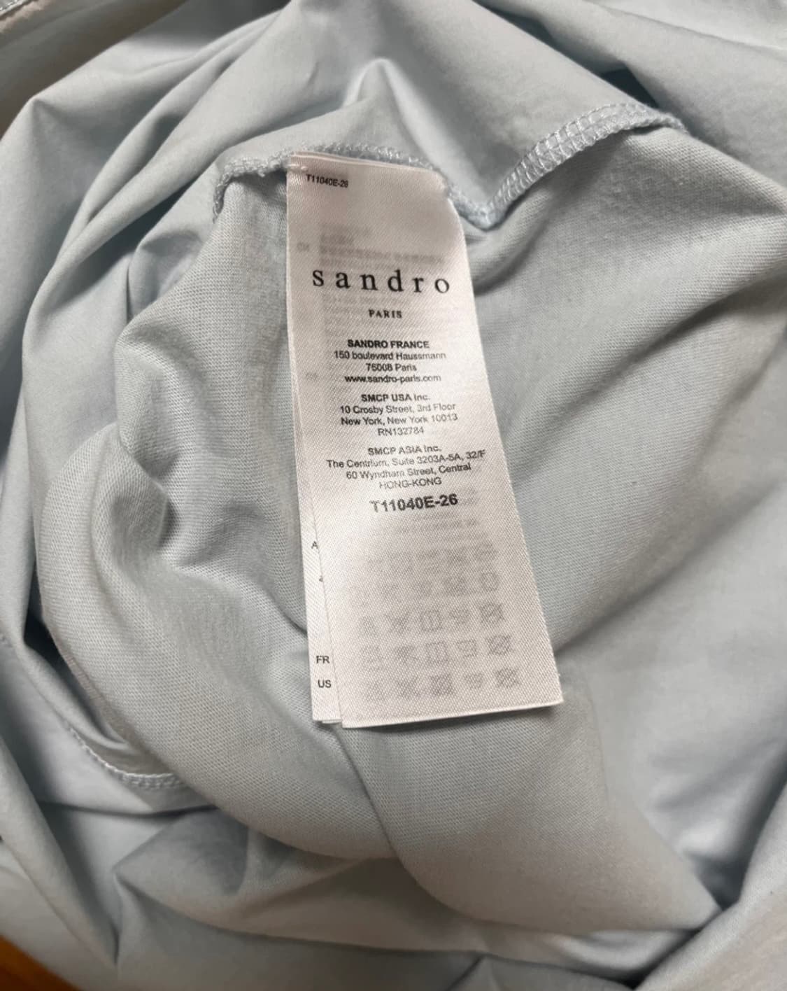 Sandro 산드로 Alexa 알렉사 파우더블루 리본 블라우스 티셔츠_1 상품이미지6