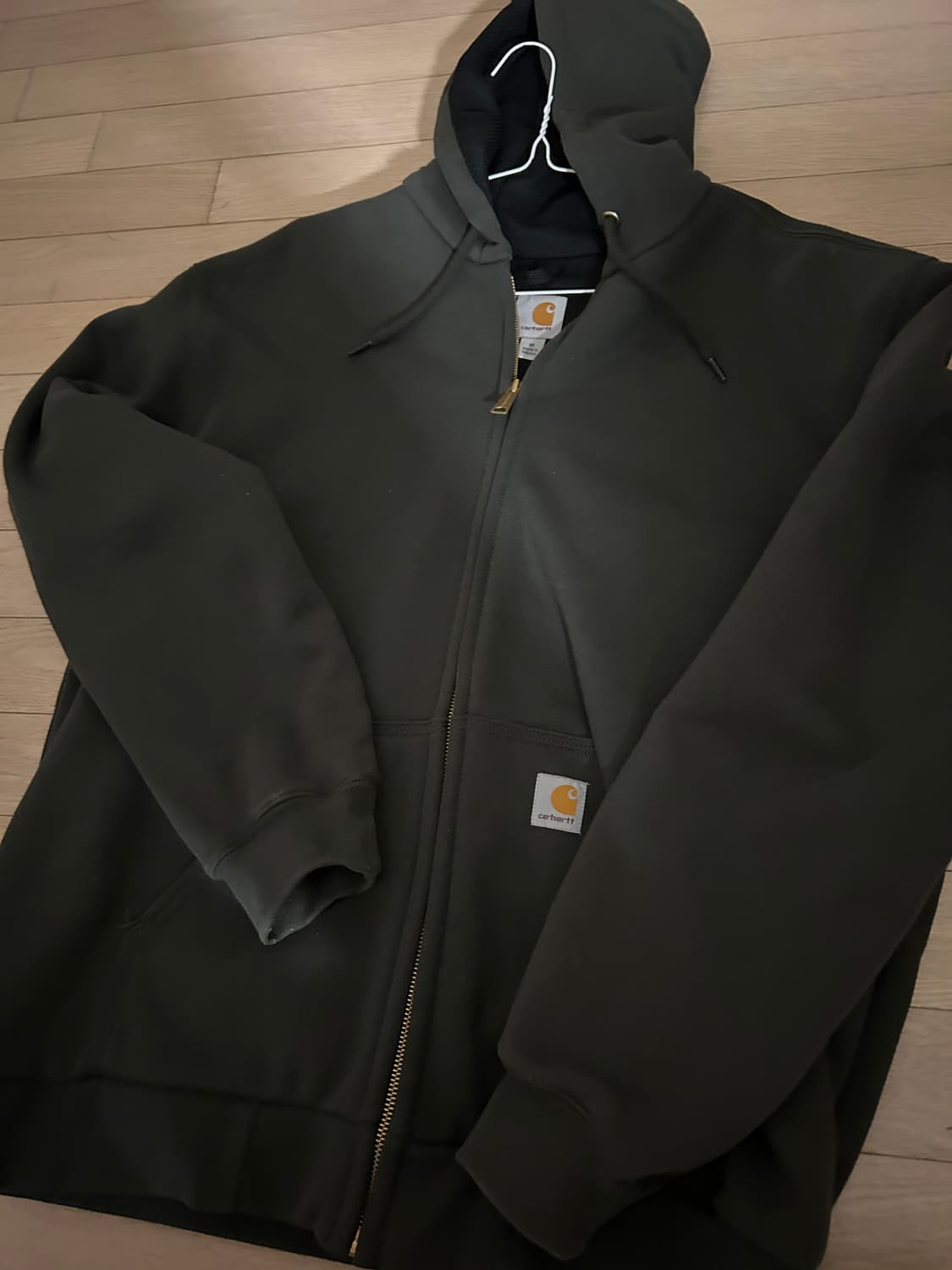 칼하트 후드집업 카키 M 상품이미지1