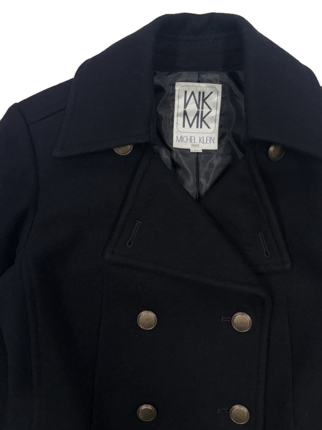 빈티지 MICHEL KLEIN 블랙 더블 하프 코트 상품이미지3