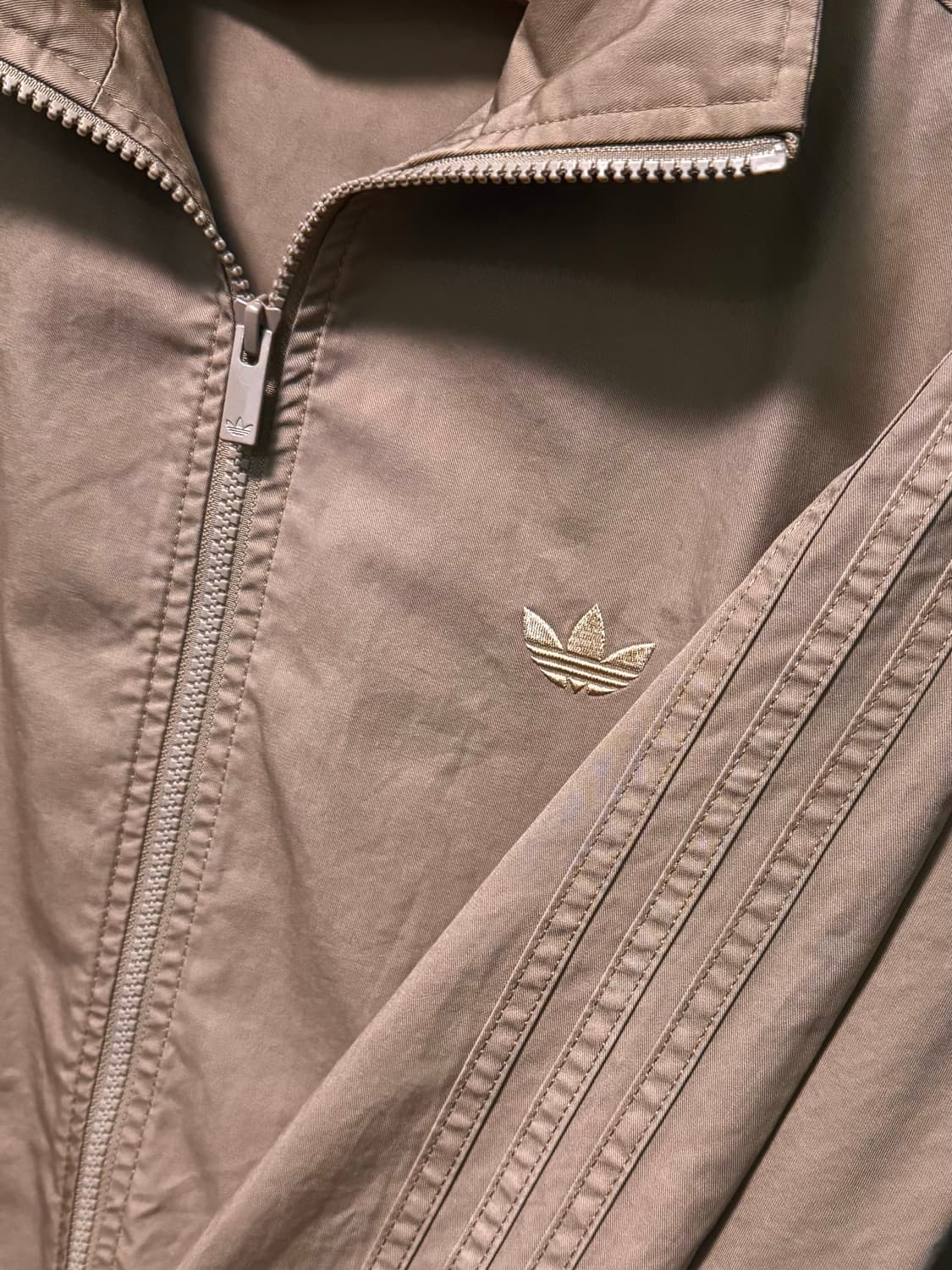 아디다스 베이지 파이어버드 코튼 워크 져지 저지 트랙탑 집업 XL 105 상품이미지5