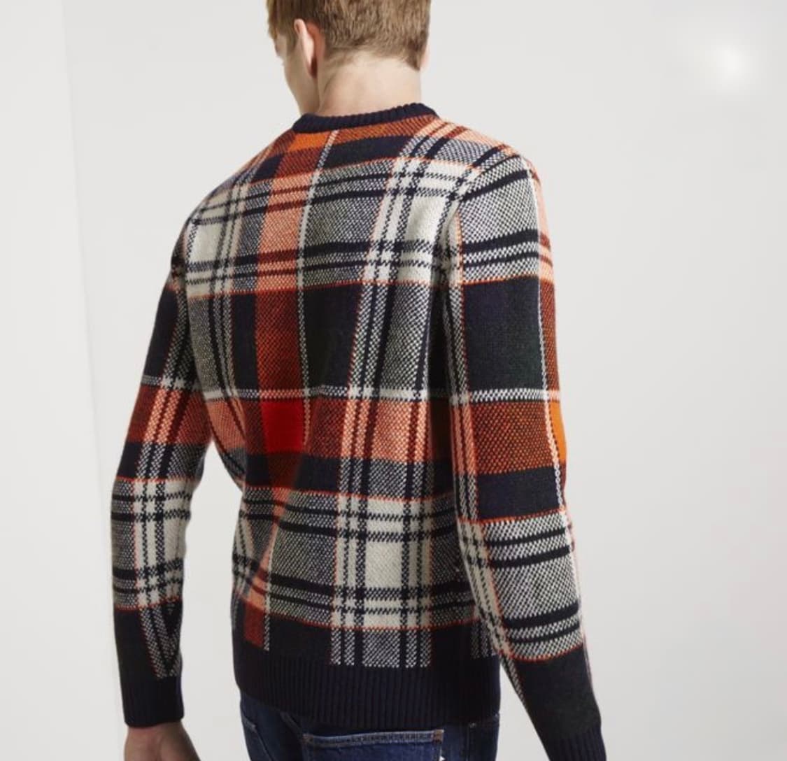 [M] 라코스테 오렌지 체크니트 상품이미지2