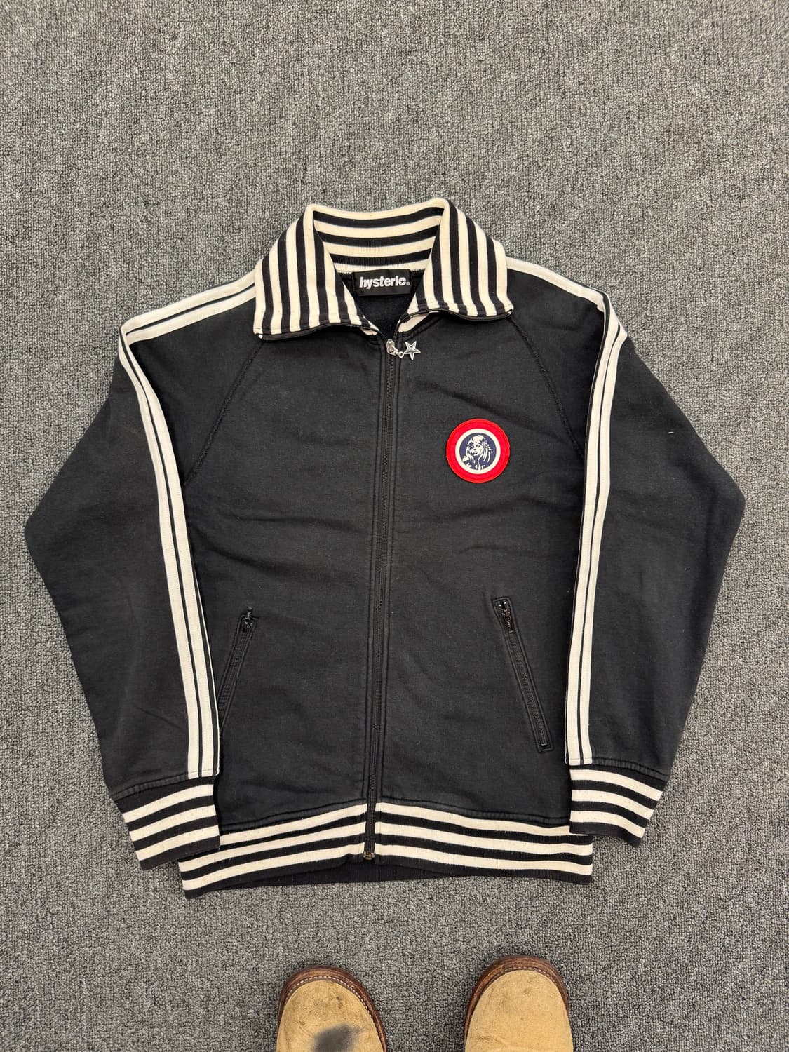 히스테릭 글래머 프린팅 스트라이프 집업 져지 상품이미지1