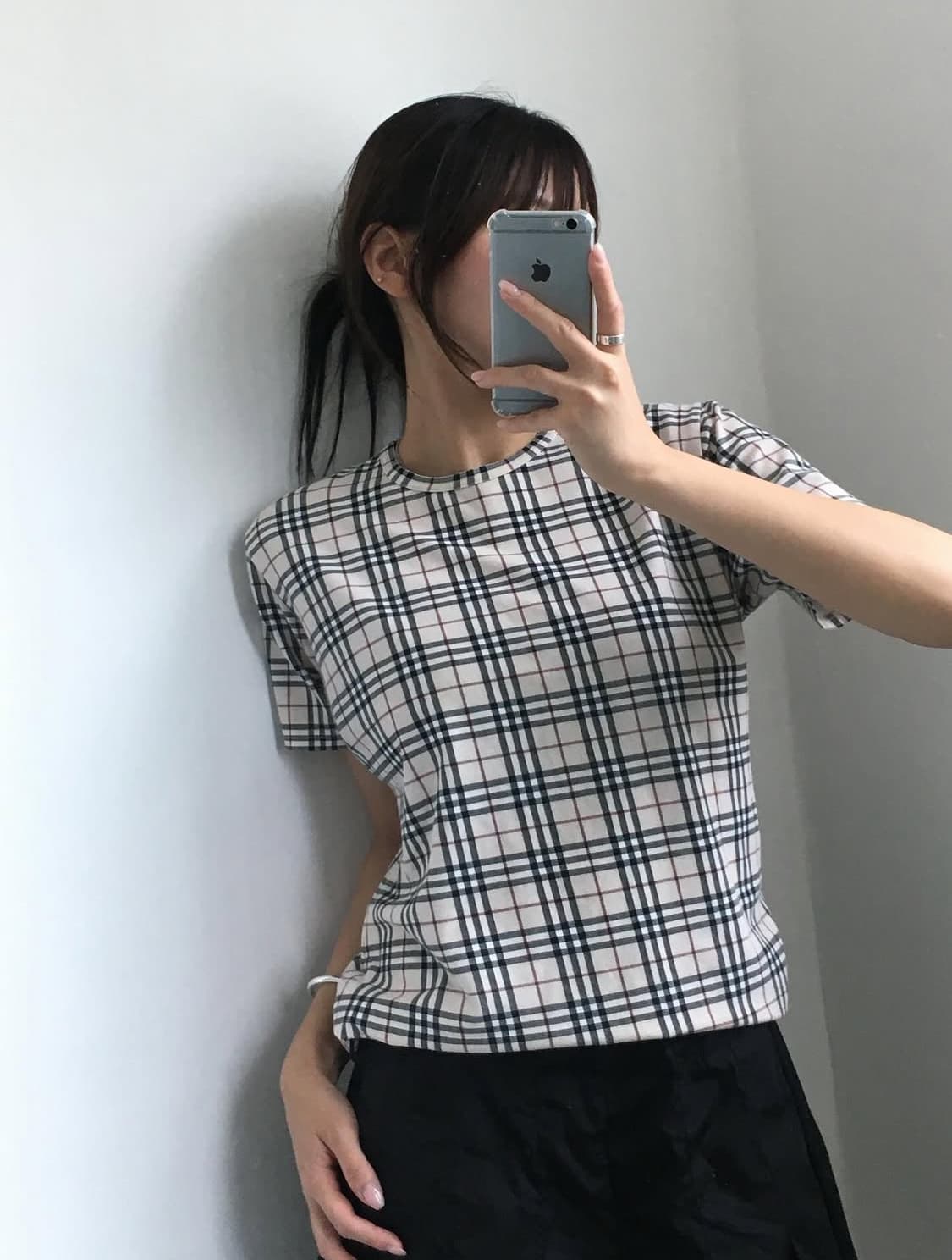 Burberry 버버리 노바체크 우먼라인 티셔츠 상품이미지1