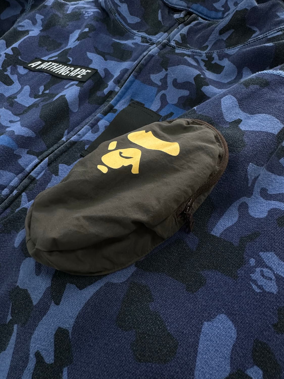 베이프 마스크 샌드카모 밀리터리 릴렉스드핏 풀후드집업 청계 상품이미지6