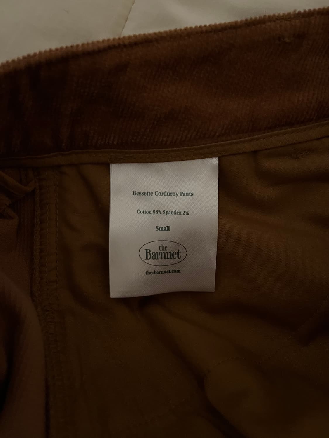 더바넷 카멜 베셋 코듀로이 팬츠 S 상품이미지4