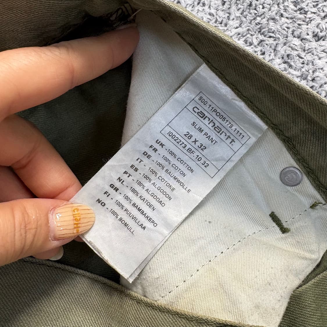 28*32 칼하트 남성 치노 팬츠 코튼 바지 0420J 상품이미지4