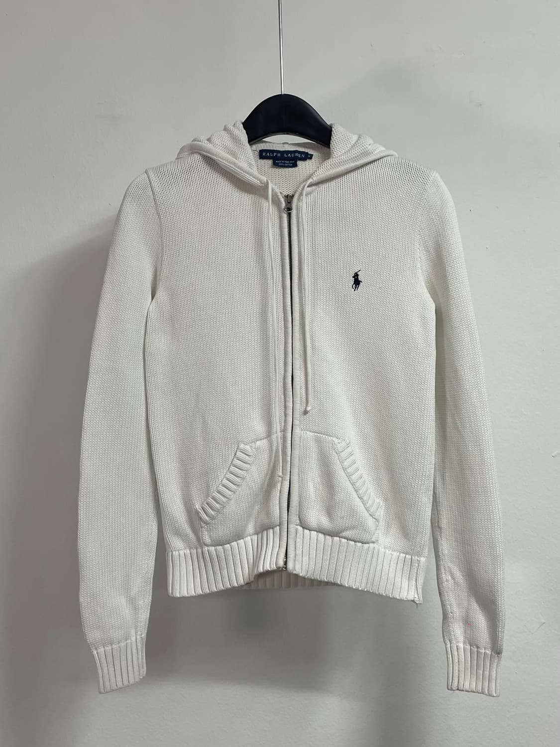 폴로 랄프로렌 우먼스 슬림핏 후드 니트집업  (on.548) 상품이미지1