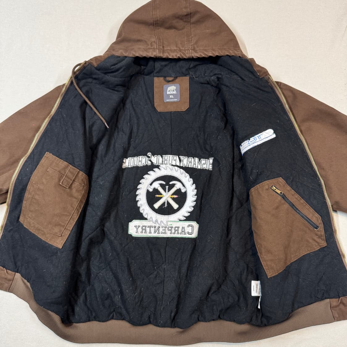 XL) BERNE USA 빈티지 워크웨어 액티브 후드집업 자켓 상품이미지5