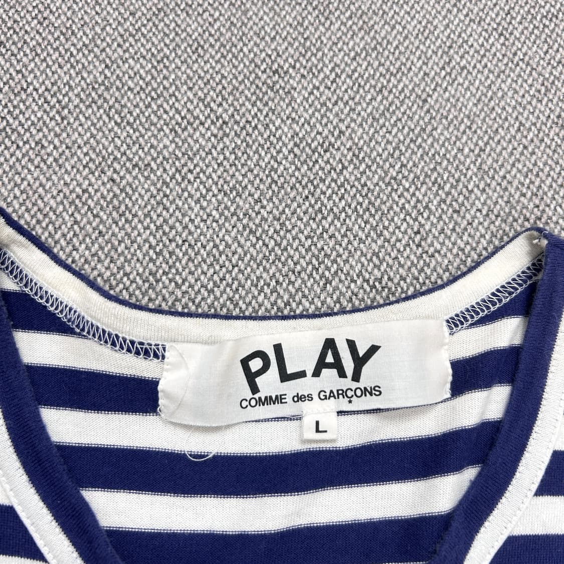 꼼데가르송 스트라이프 보더티(L) 상품이미지2