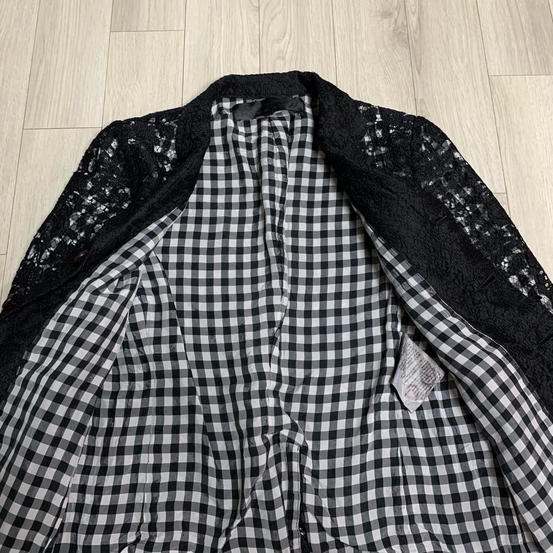 Comme des Garçons 12/ss 깅엄 레이스 자켓 상품이미지6