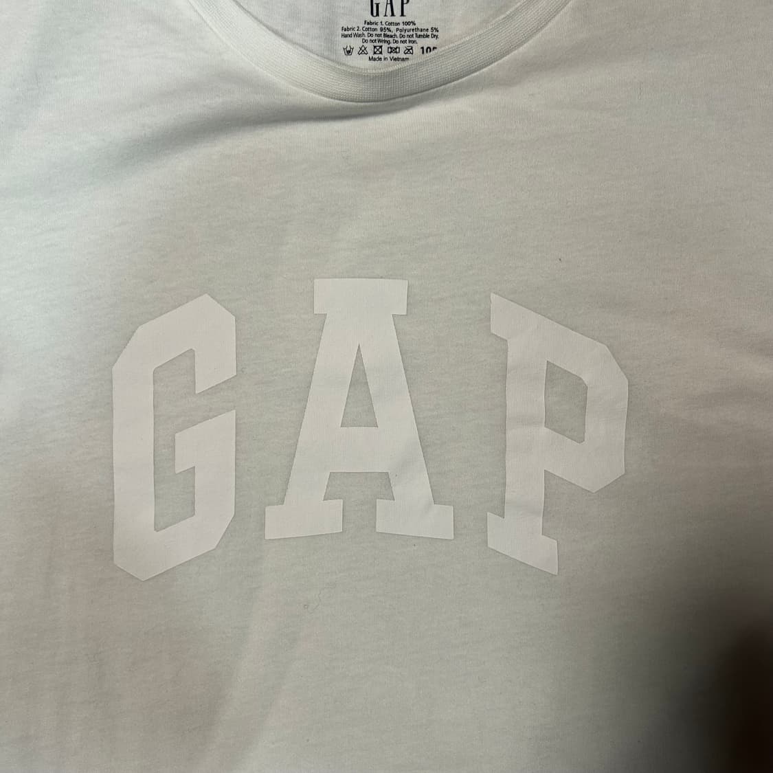 [XL] gap 갭 화이트 로고 반팔 상품이미지3