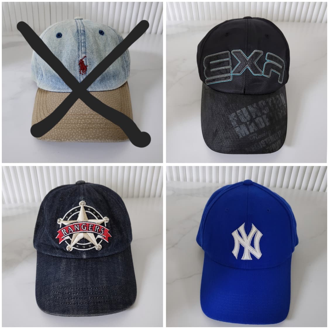 폴로 랄프로렌 빈티지 데님워싱 볼캡 모자 뉴에라 뉴욕양키스 EXR MLB 상품이미지1