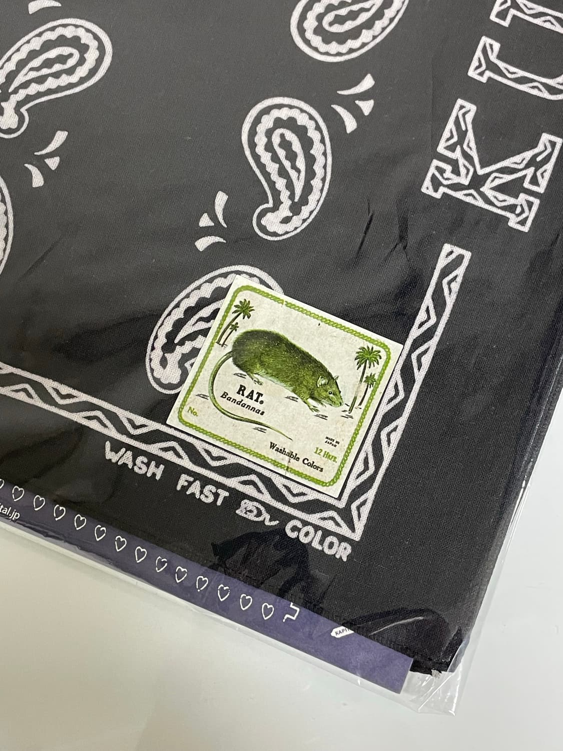 캐피탈 패스트칼라 셀비지 반다나 카운터 컬처 블랙 상품이미지2