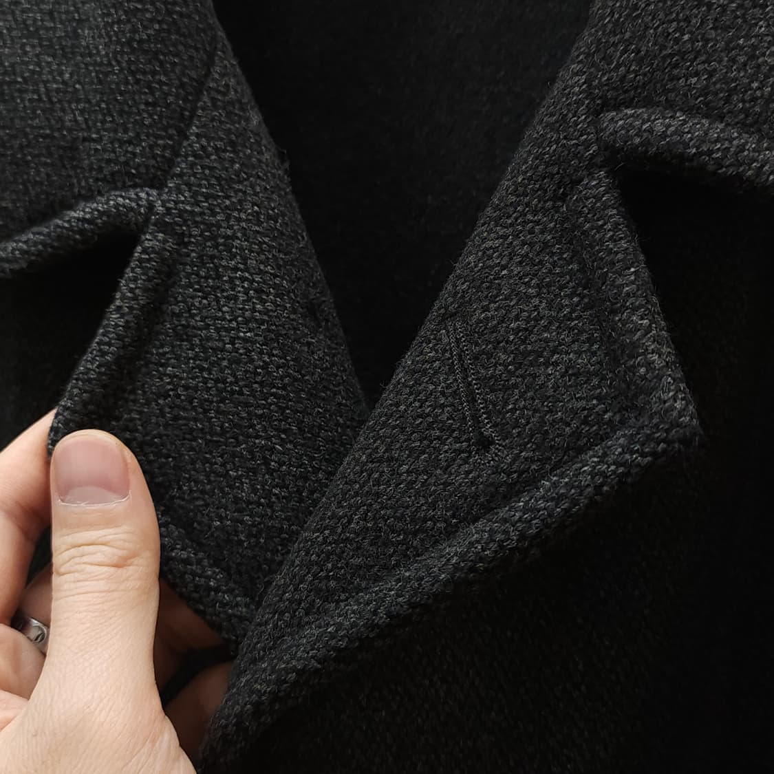 90s 트루사르디 울코트 발마칸 코트 챠콜 그레이 48 상품이미지5