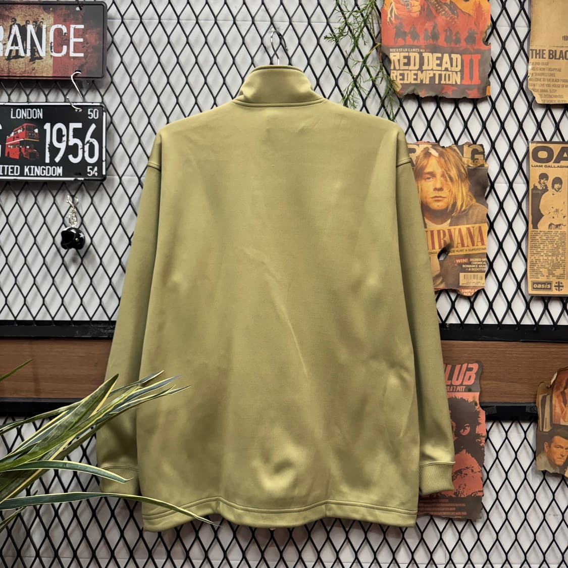 90s 챔피온 재팬 골드윈 져지 사이드 트랙 라인 포인트 카키 상품이미지2