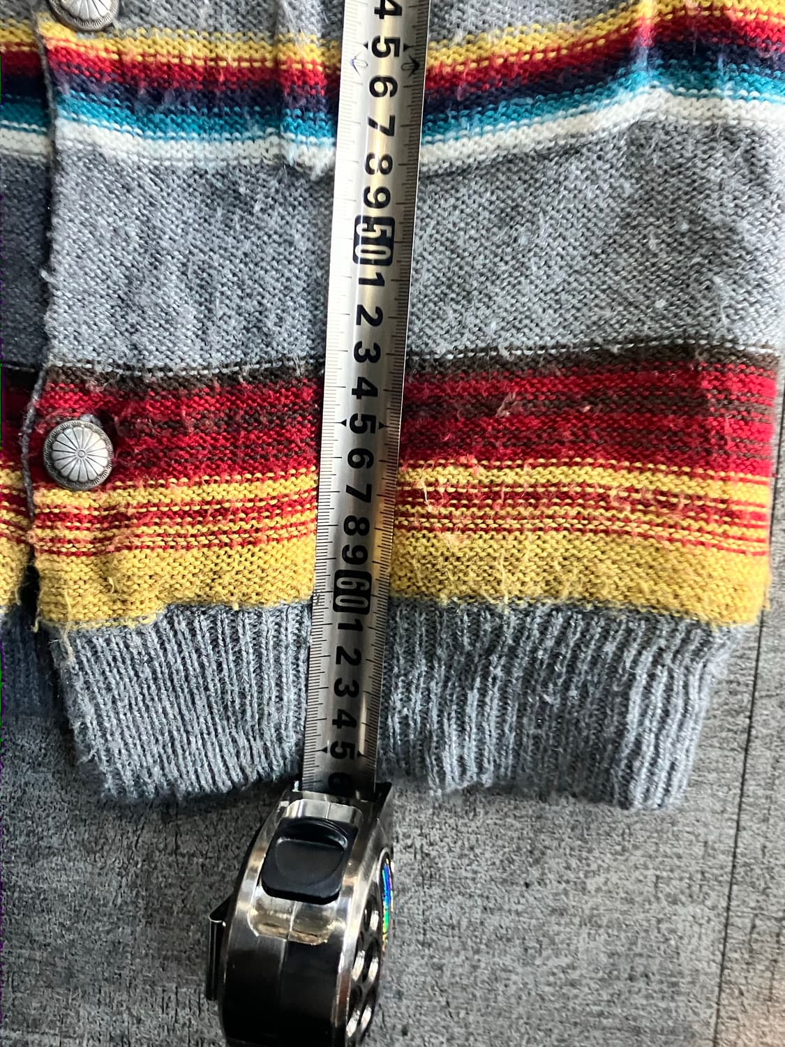 일본빈티지 Powerpeople 올드스쿨아메카지 레인보우 니트가디건 상품이미지3