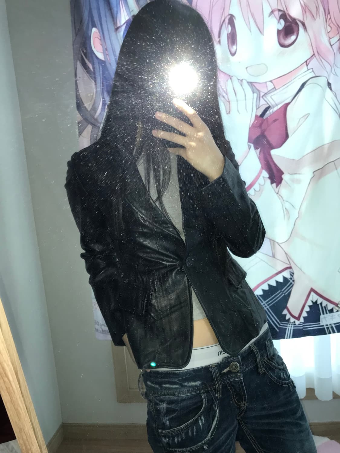 슬림핏 양가죽 레더 블레이저 자켓 상품이미지2