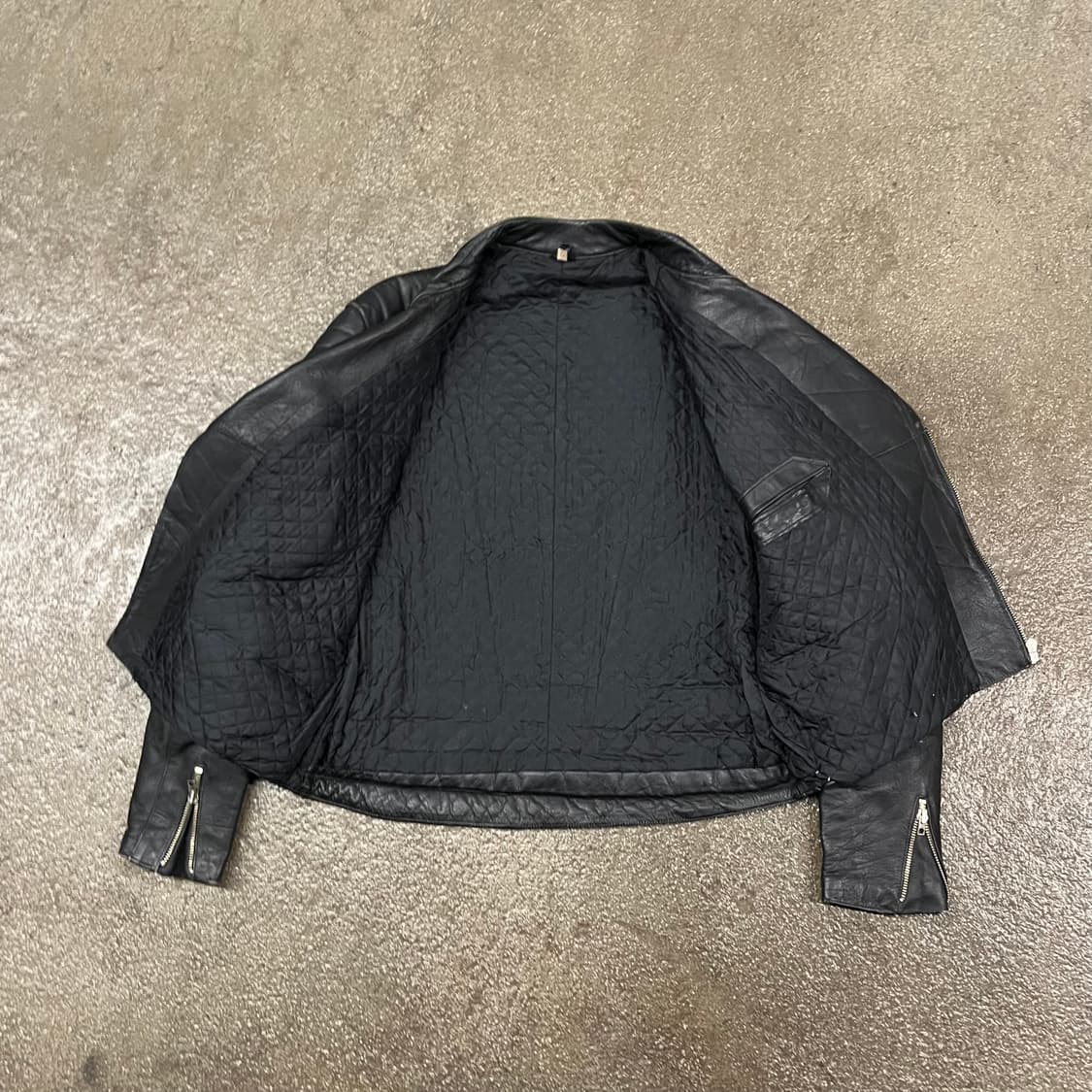 90s 빈티지 퀼티드 더블 라이더 자켓 (100-105) 상품이미지5