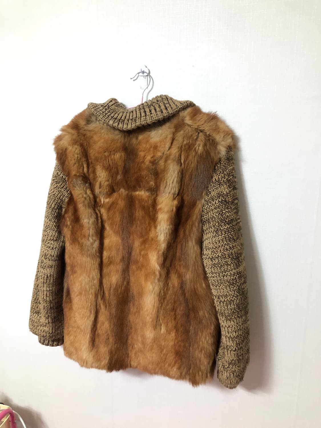 Brown Fur Detail Kintted Zip-up  상품이미지6