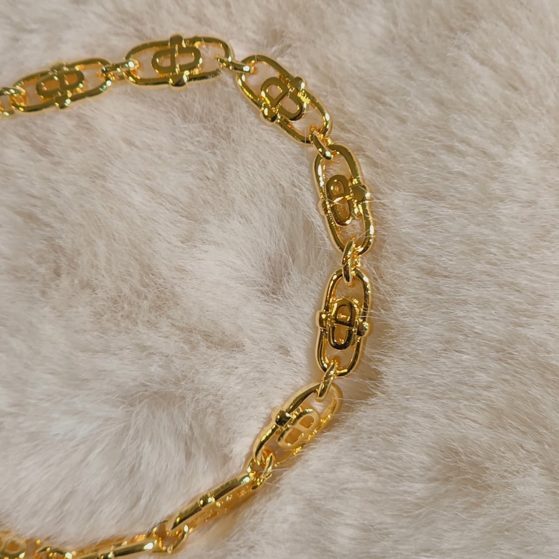 디올 금장 CD 로고 링크 체인 팔찌 상품이미지3