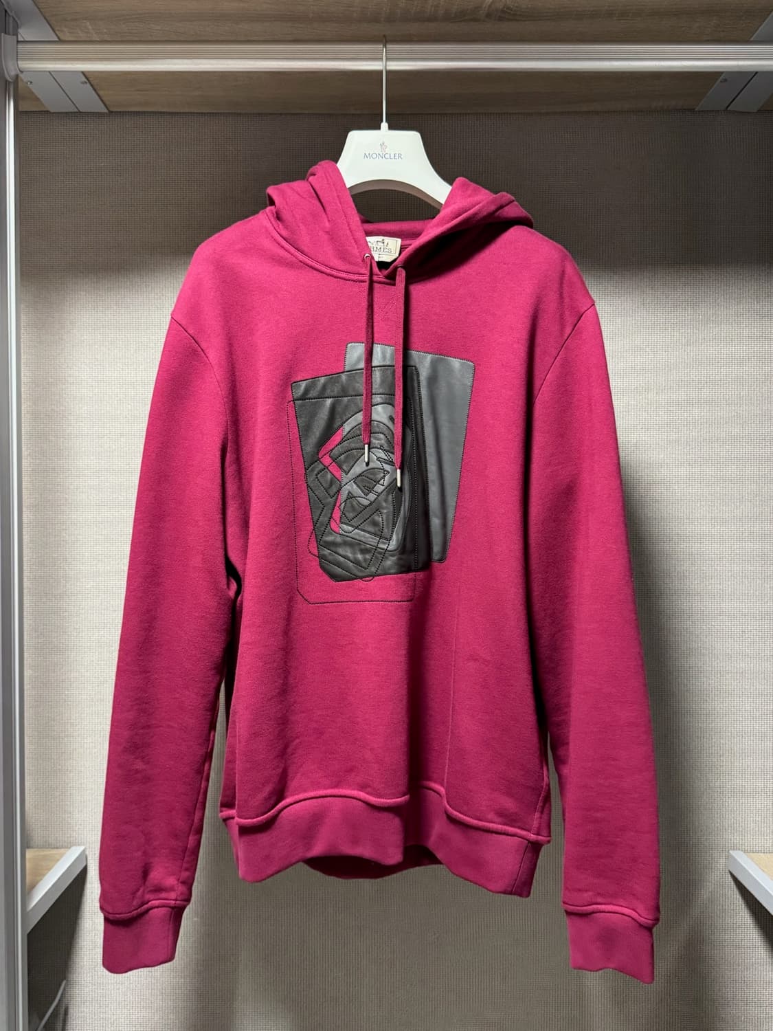 에르메스 가죽패티 후드티 자주색 M 상품이미지1