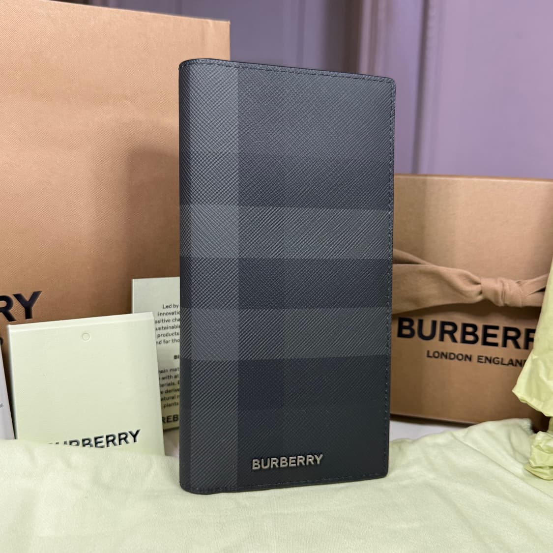 버버리 머피 체크 롱 월렛 차콜 장지갑 상품이미지2