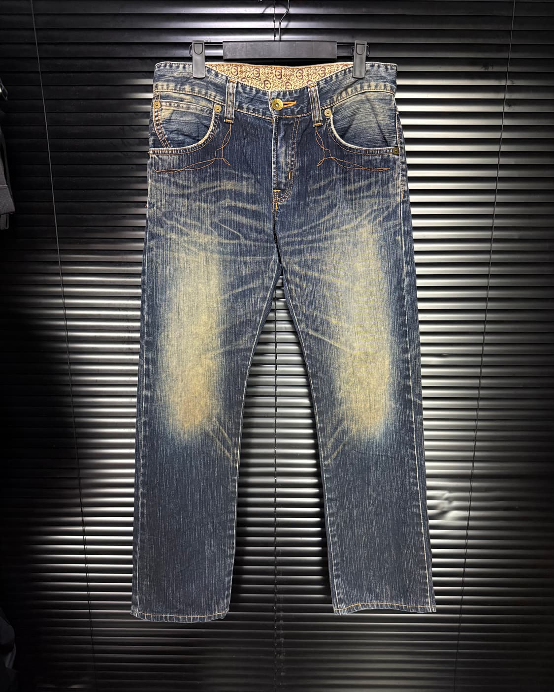 에드윈 503 브라운 가죽 콘초 중청 데님 워크 팬츠 웨스턴 에스닉 30 상품이미지3