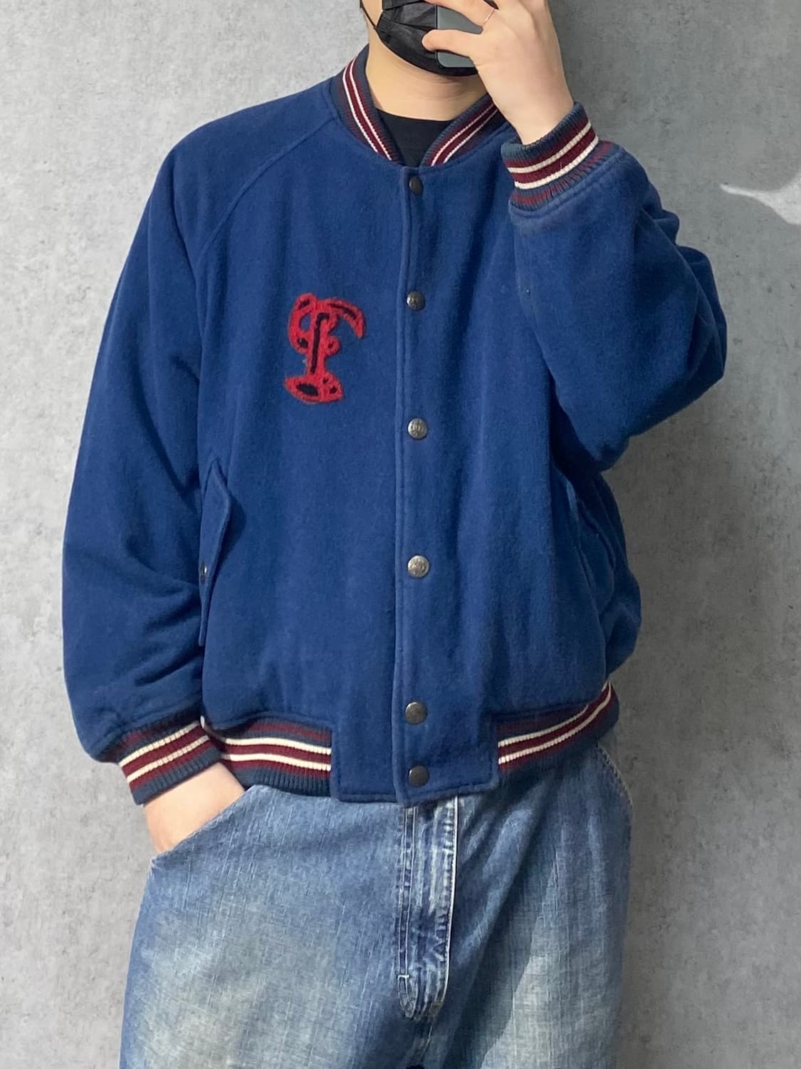 [95-100] 90s Fun Puzzle 빈티지 울 바시티자켓 상품이미지10