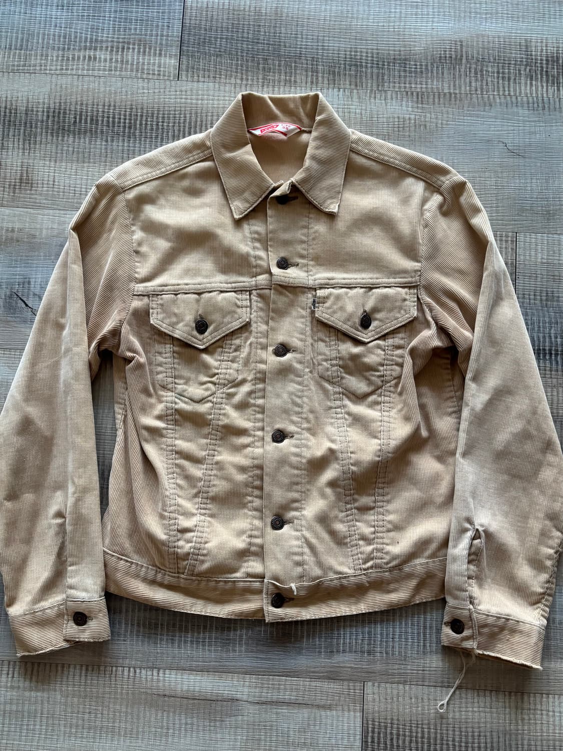 70s 리바이스 70505 코듀로이 트러커 자켓 베이지 빈티지 상품이미지1