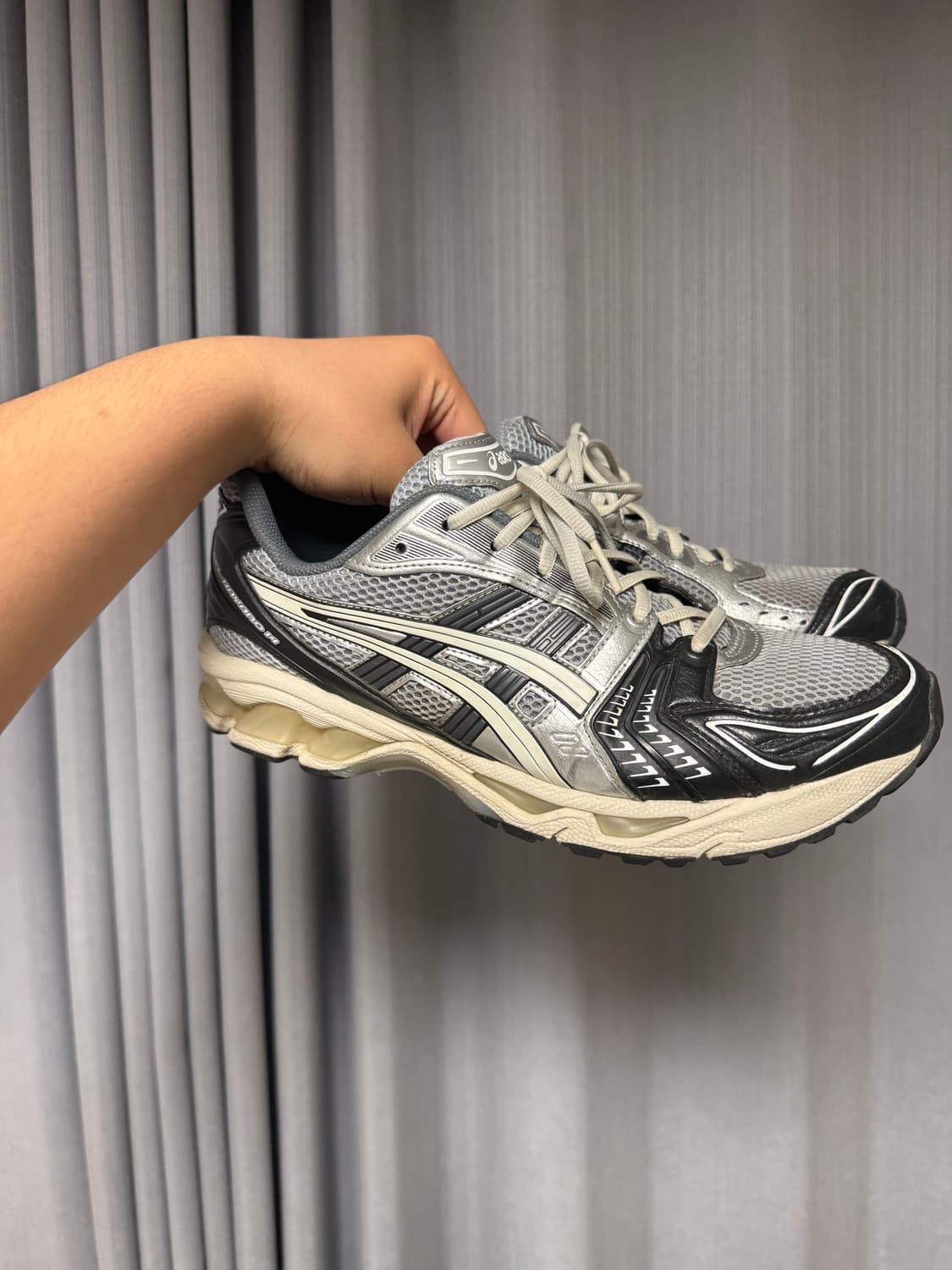 [290] 아식스 젤 카야노 14 블랙 글레이셔 그레이 상품이미지1