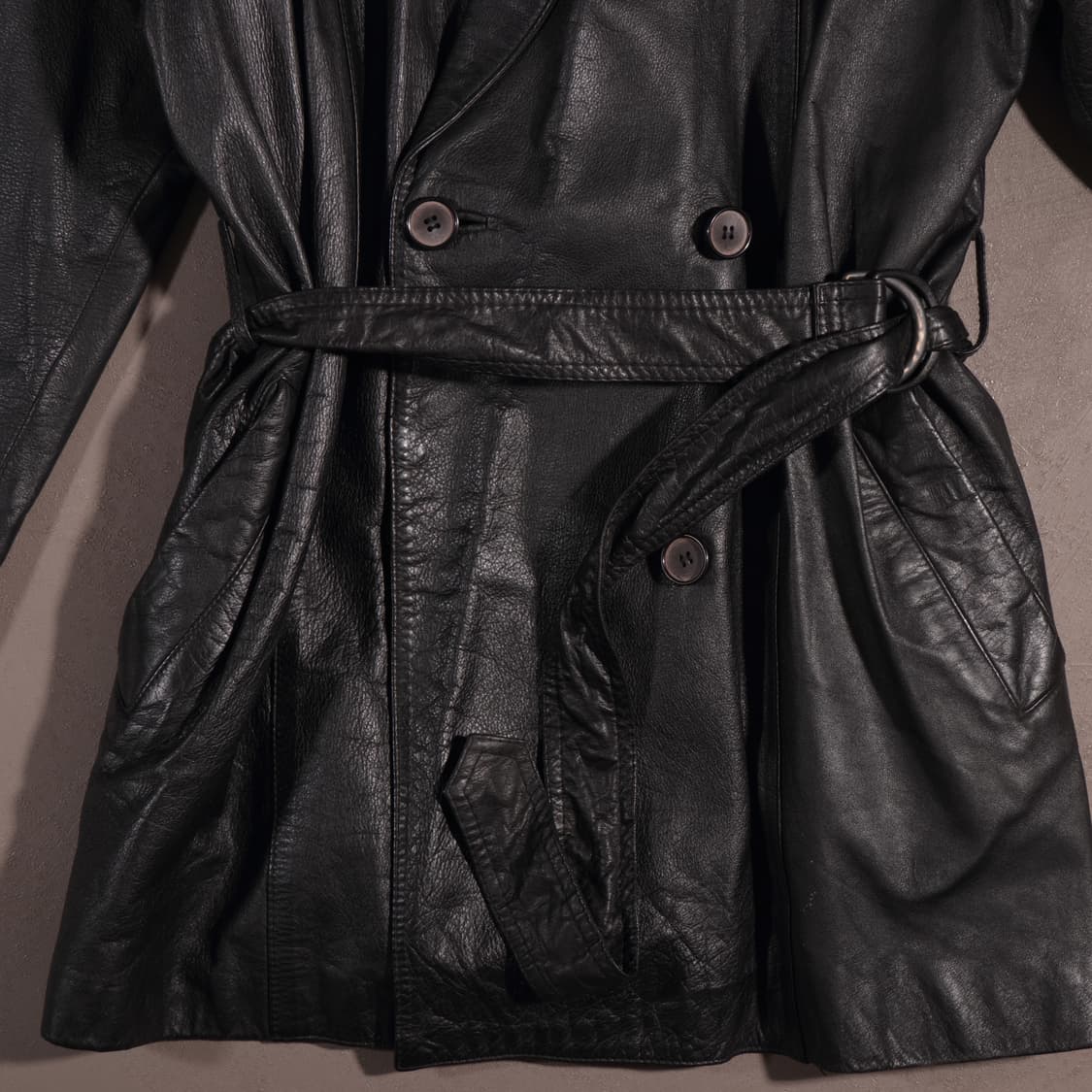DOUBLE LEATHER ROBE COAT 상품이미지4