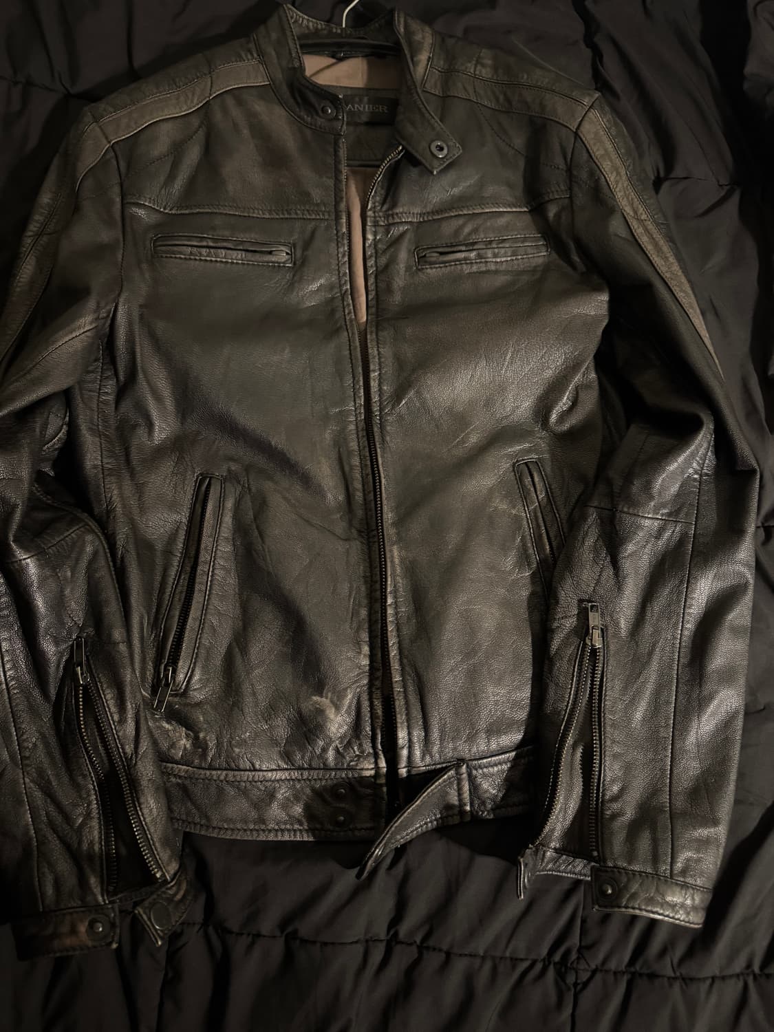 Danier leather 사이드라인 레더 자켓 상품이미지6