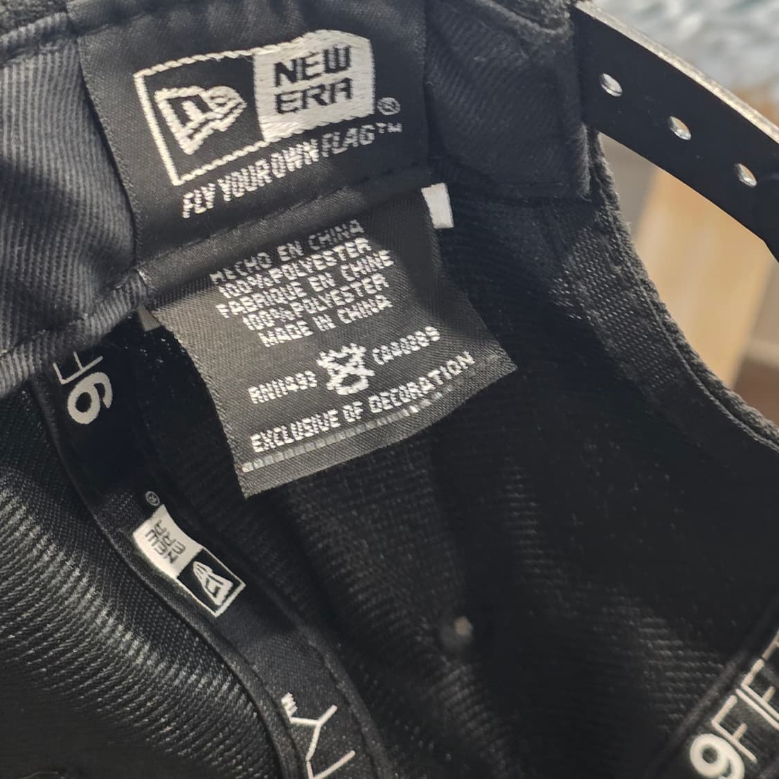 L8-1:뉴에라 9FIFTY 스냅백 블랙 (약 58-60cm) 상품이미지8