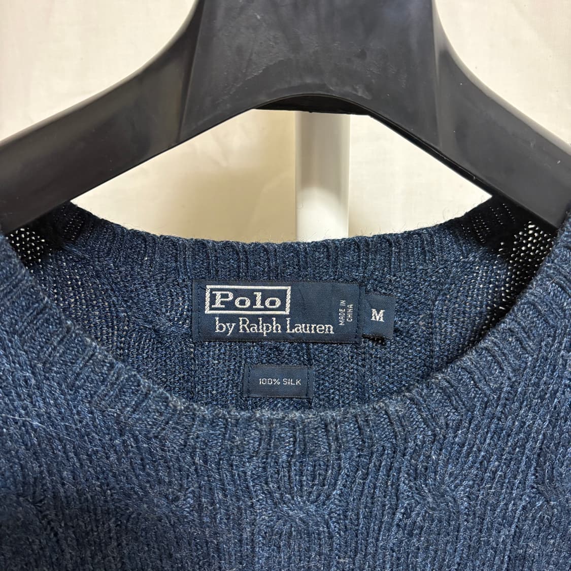 폴로 랄프로렌 실크 케이블 니트 / 네이비, M 상품이미지4