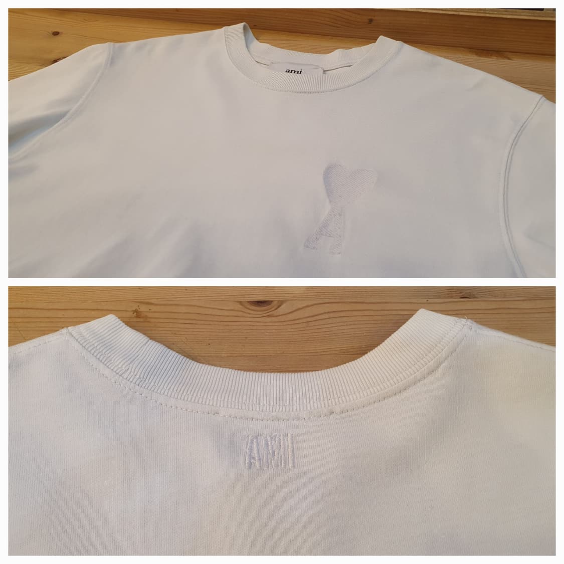 90/66.아미 화이트 반팔티(공용)  상품이미지4